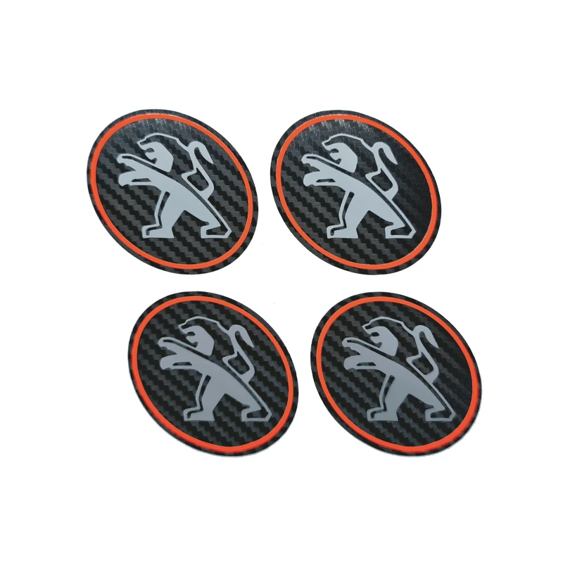 برچسب کاپ رینگ خودرو طرح RED LINE کـد 10436C بسته 4 عددی