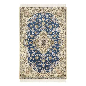 فرش دستبافت ذرع و نیم طرح نایین کد D02433N