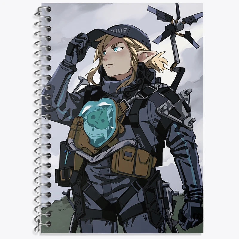 دفتر زبان 50 برگ خندالو مدل دو خط طرح بازی دث استرندینگ (Death Stranding) کد 35154