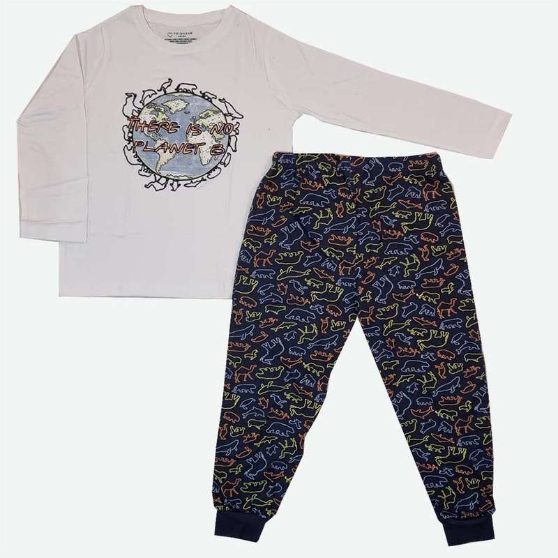 ست تی شرت و شلوار پسرانه مدل  ZOO-55