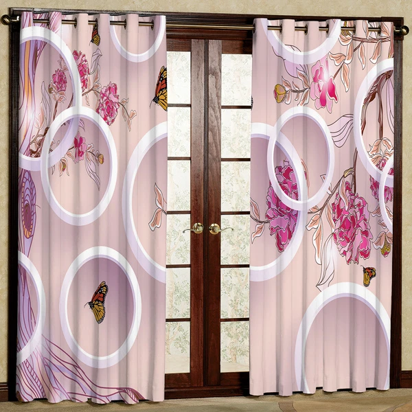 پرده پانچی مدل مخمل کد 6467 سایز 280x140 سانتی متر