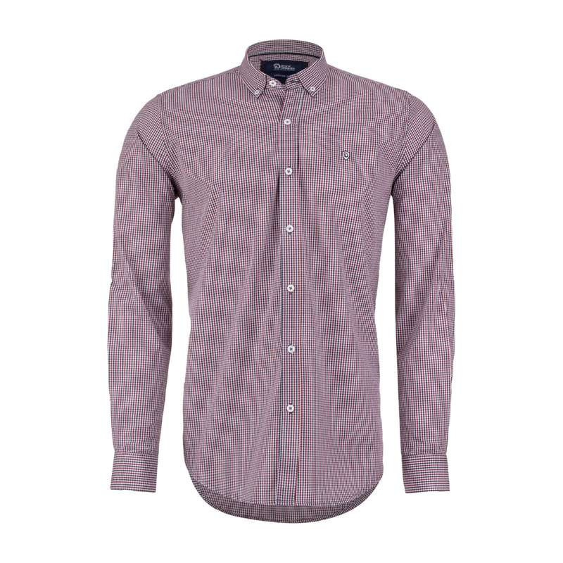 پیراهن آستین بلند مردانه بادی اسپینر مدل 1324 کد 1 رنگ زرشکی