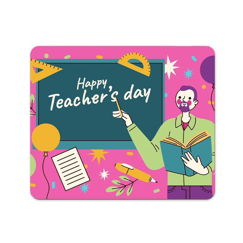 ماوس پد پاد آفرین مدل روز معلم بازگشت به مدرسه دانش آموز کلاس درس کد P492 سایز 19*24 سانتی متر
