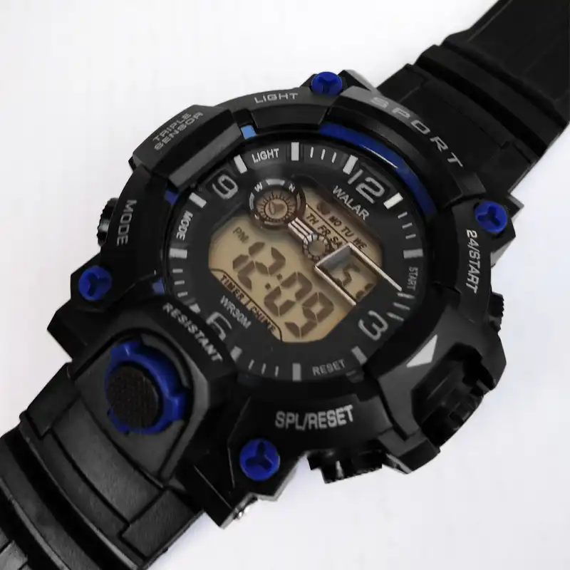 ساعت مچی دیجیتال بچگانه والار مدل ضدآب چراغدار کرنومتردار کد 13