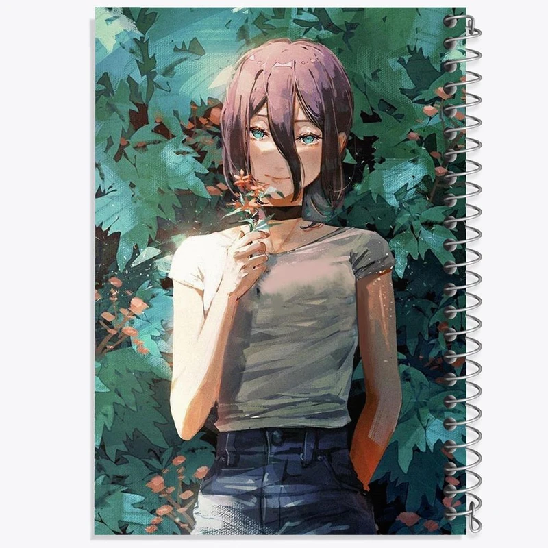 دفتر ژورنال نویسی 50 برگ خندالو مدل نقطه ای طرح ریزه انیمه مرد اره ای Chainsaw Man کد 17910