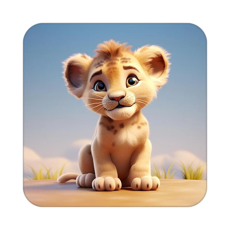 زیر لیوانی کاکتی طرح حیوانات کارتونی مدل mp27270