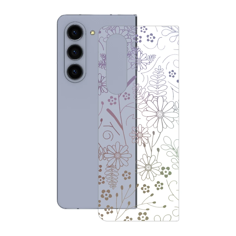 برچسب پوششی ریمکس مدل Clea طرح گل مناسب برای گوشی موبایل سامسونگ Galaxy Z Fold5