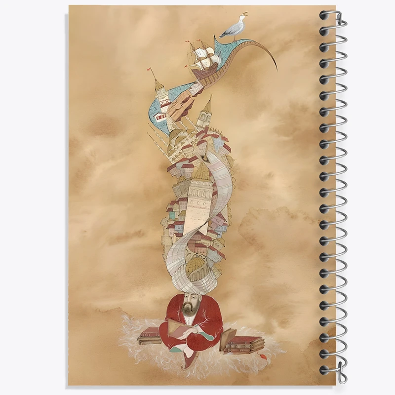 دفتر مشق 50 برگ خندالو طرح نگارگری کد F5051