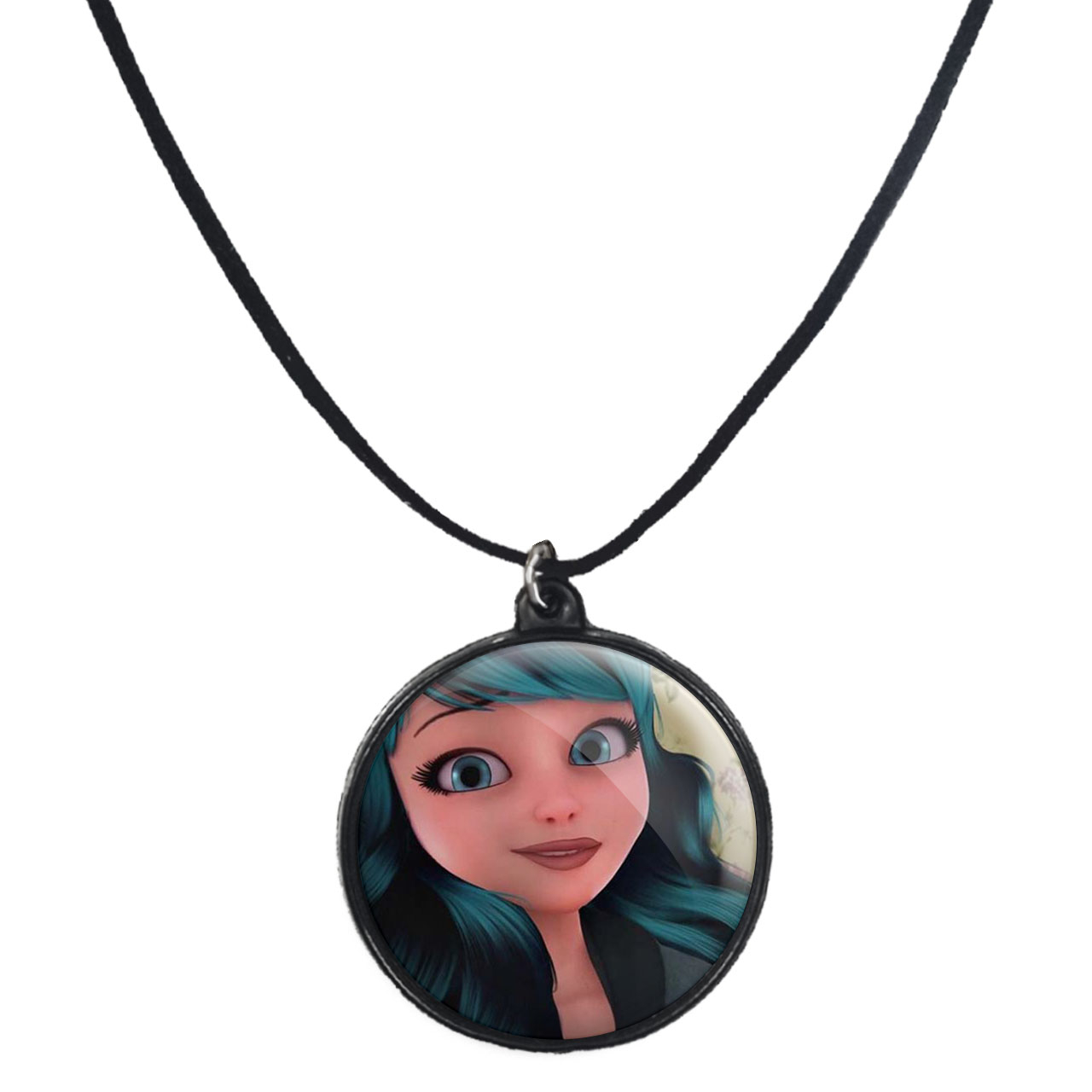 گردنبند پرمانه طرح کفشدوزکی کد pmb.607 مدل دو طرفه