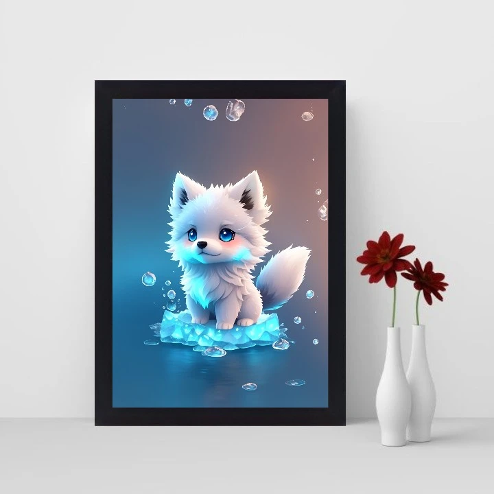 تابلو نوری گیم دکور طرح انیمه گربه بامزه مدل Cute Cat