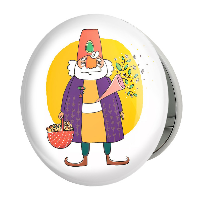 آینه جیبی خندالو طرح نوروز مدل تاشو کد 24580 