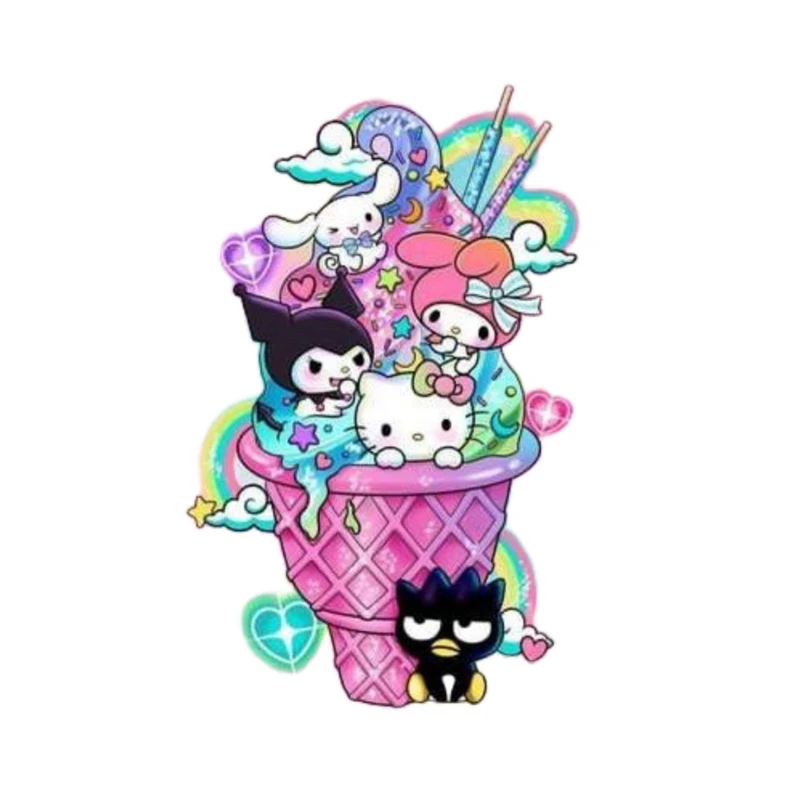 استیکر پارچه و لباس پاد آفرین مدل کارتونی کورومی kuromi کد 446