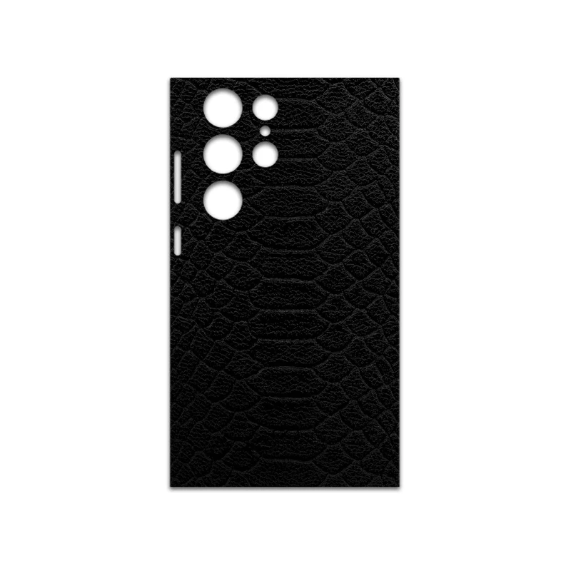 برچسب پوششی ماهوت مدل Black-Snake-Leather مناسب برای گوشی موبایل سامسونگ Galaxy S23 Ultra