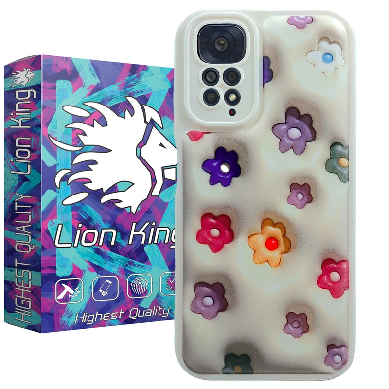 کاور لاین کینگ مدل گل غیربرجسته مناسب برای گوشی موبایل شیائومی Redmi Note 11 Global / Note 11S