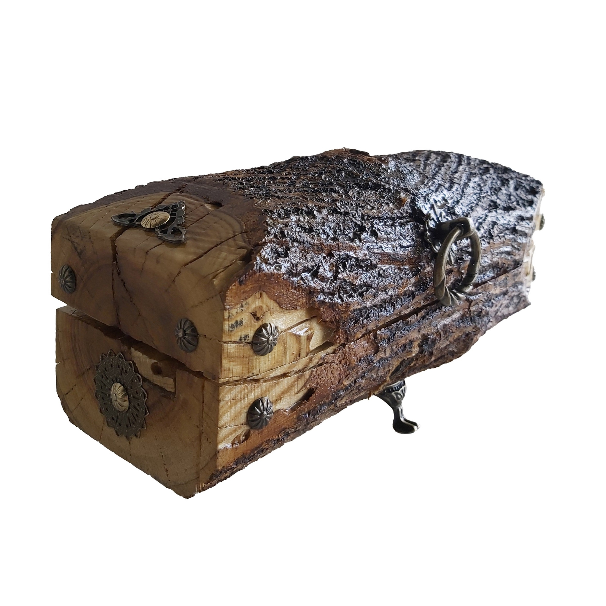 جعبه جواهرات مدل چوبی روستیک کد JB001