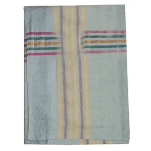 حوله مدل 12 طرح دو رنگ سایز 70x50 بسته 2 عددی