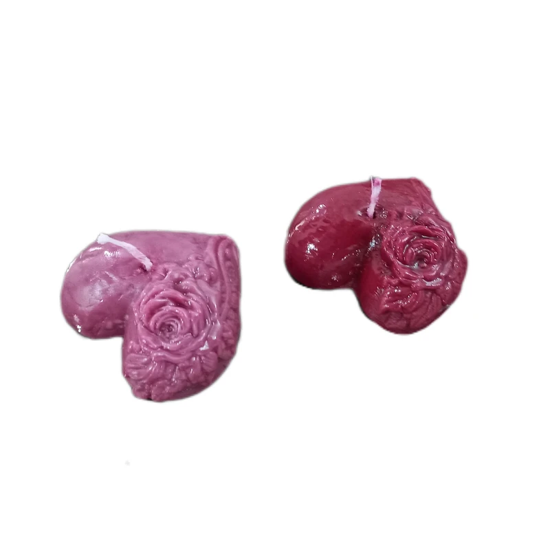 شمع مدل قلبی کد A111-S مجموعه دو عددی