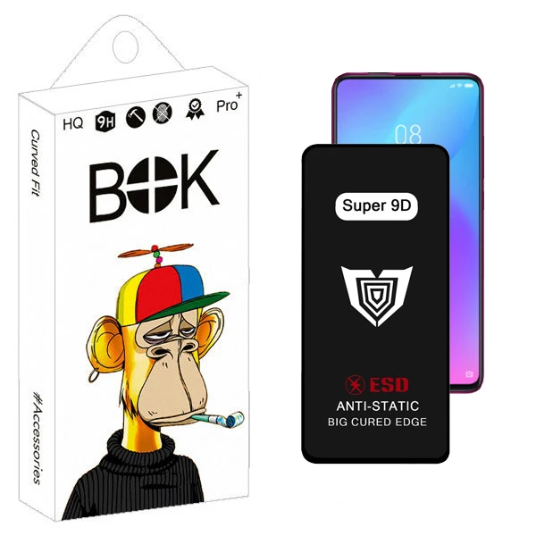 محافظ صفحه نمایش بوک مدل Super 9D Touch مناسب برای گوشی موبایل شیائومی Mi 9t