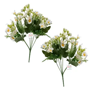 گل مصنوعی جُرجُرگل مدل بوته بابونه کد 045 بسته دو عددی 