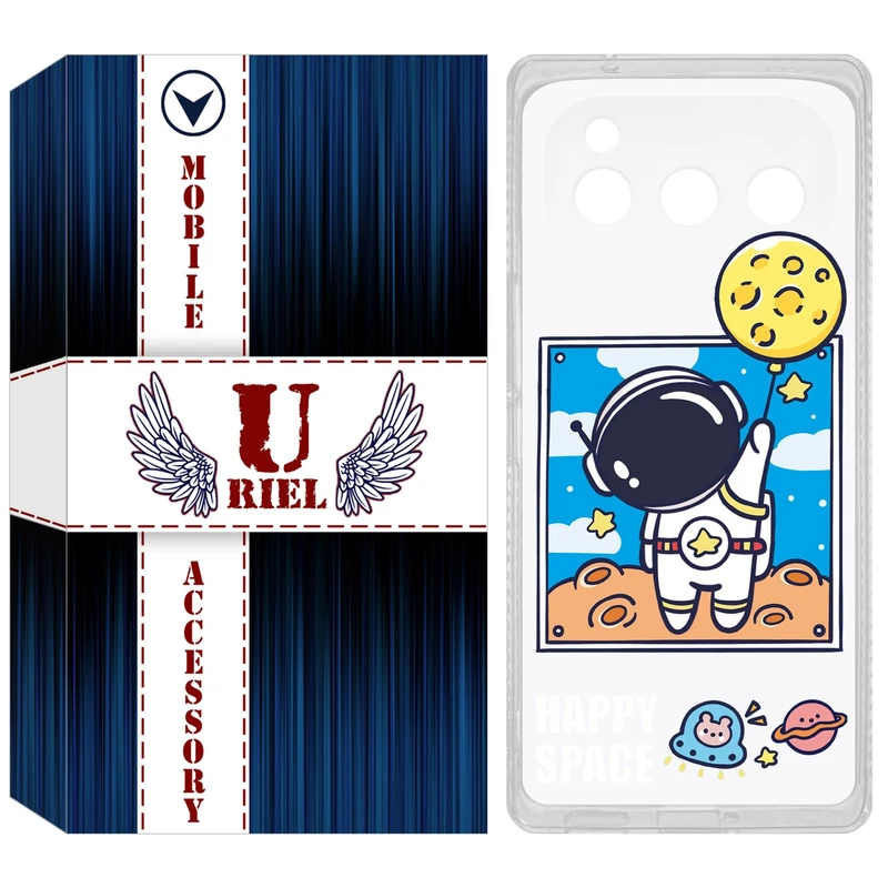 کاور یوریل مدل Clear کد 7 طرح فضانورد مناسب برای گوشی موبایل داریا Bond