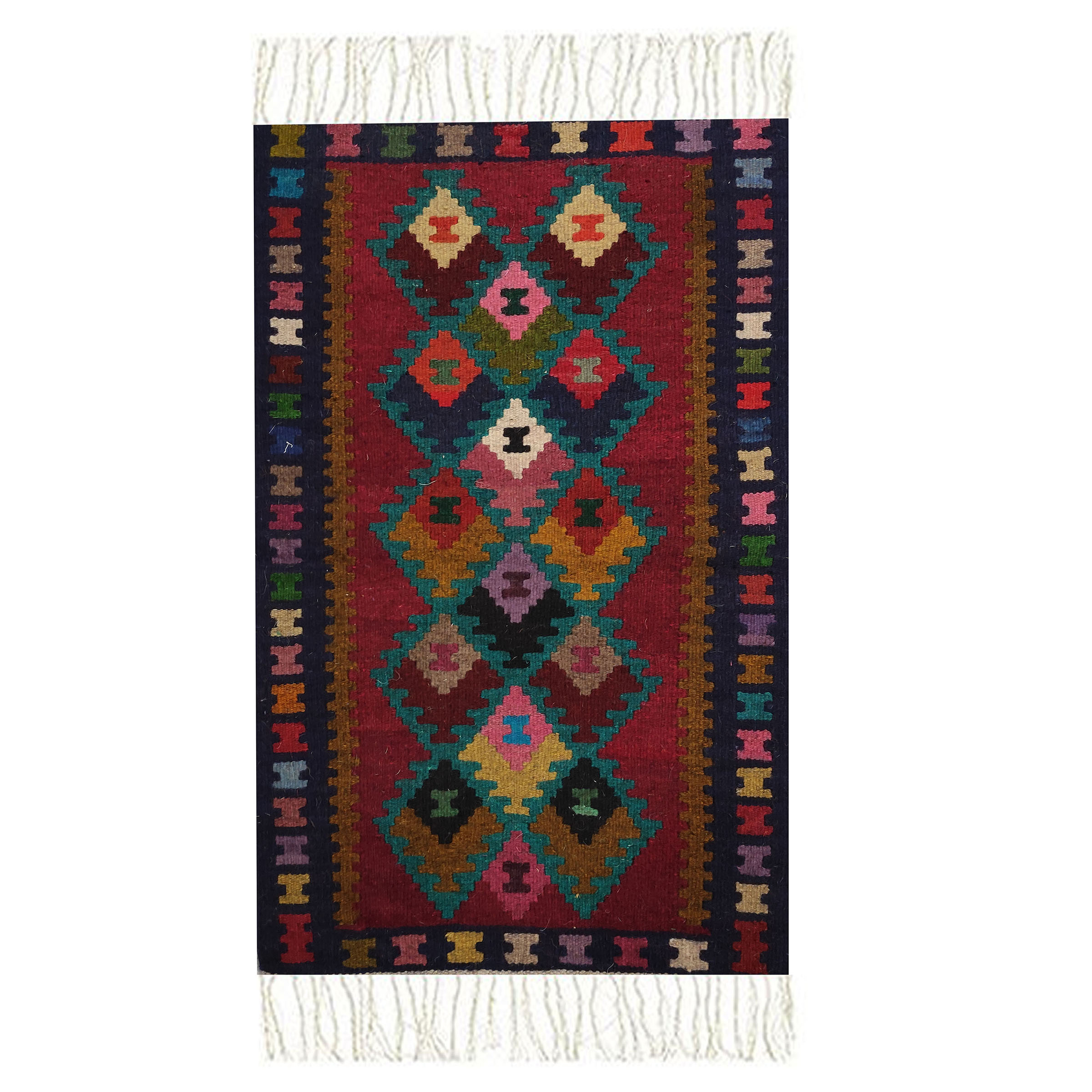 گلیم دستبافت نیم متری مدل آذربایجان کد sk21