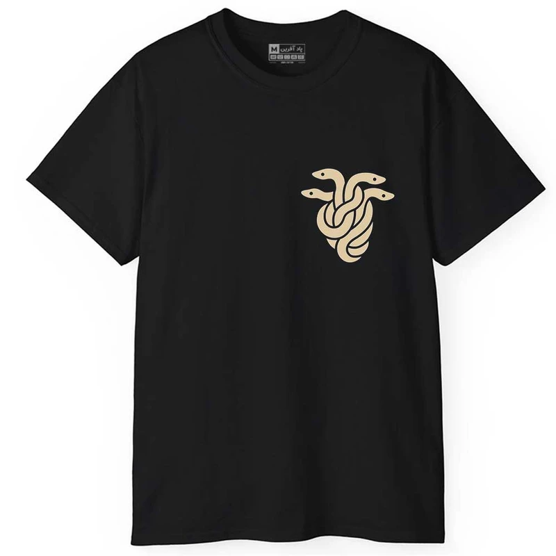 تی‌شرت آستین کوتاه مردانه پاد آفرین مدل قلب ماری کد 16