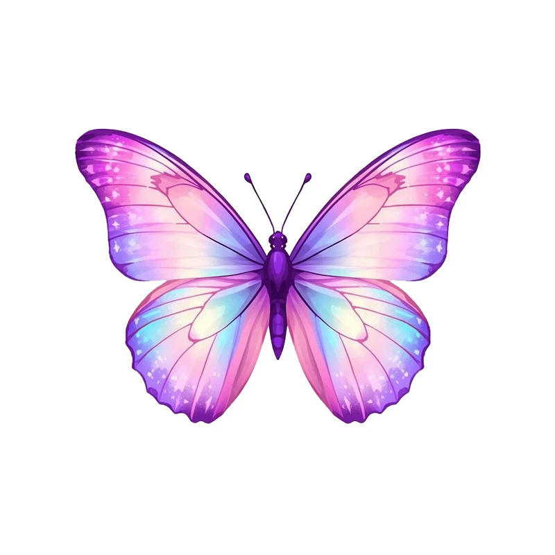 استیکر پارچه و لباس پاد آفرین مدل پروانه کد 817