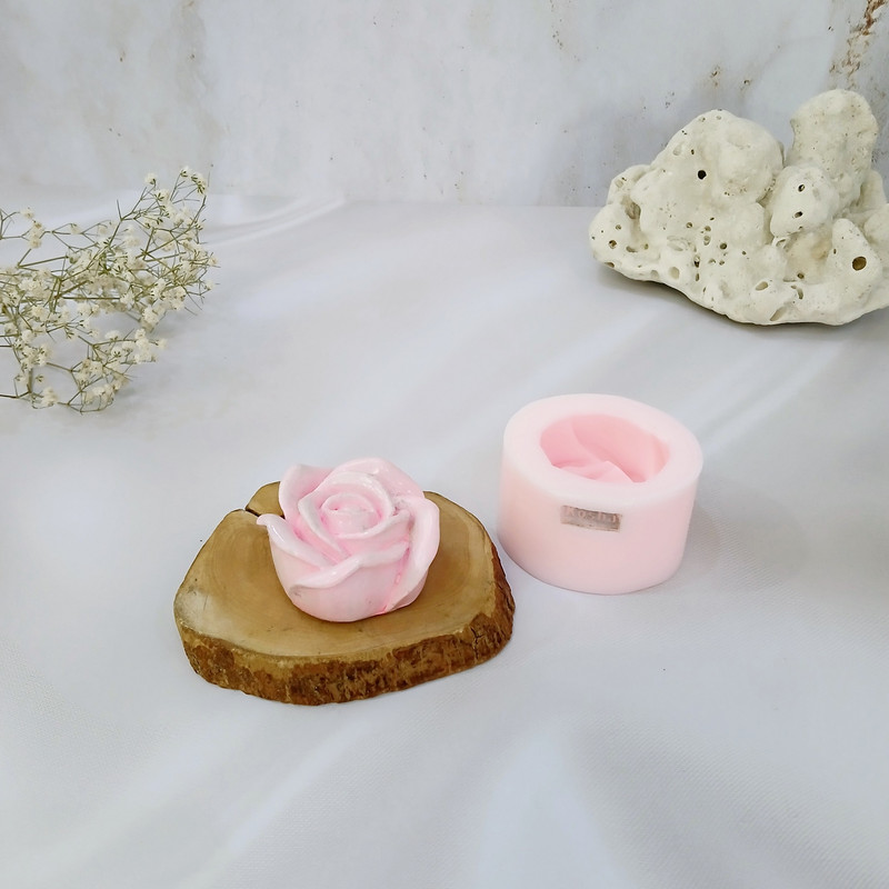 قالب شمع کوشا مدل رز سه بعدی