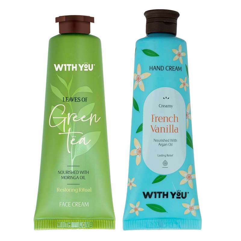 کرم مرطوب کننده ویت یو مدل GREEN TEA and French Vanilla حجم 50 میلی لیتر مجموعه 2 عددی