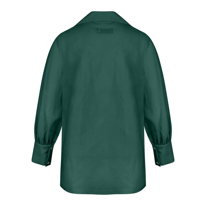 شومیز آستین بلند زنانه مدل ZTR44 رنگ سبز تیره