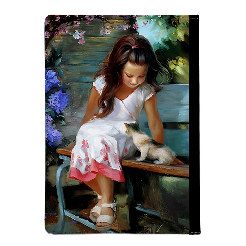 کلاسور مدل دختر و گربه کد nc603