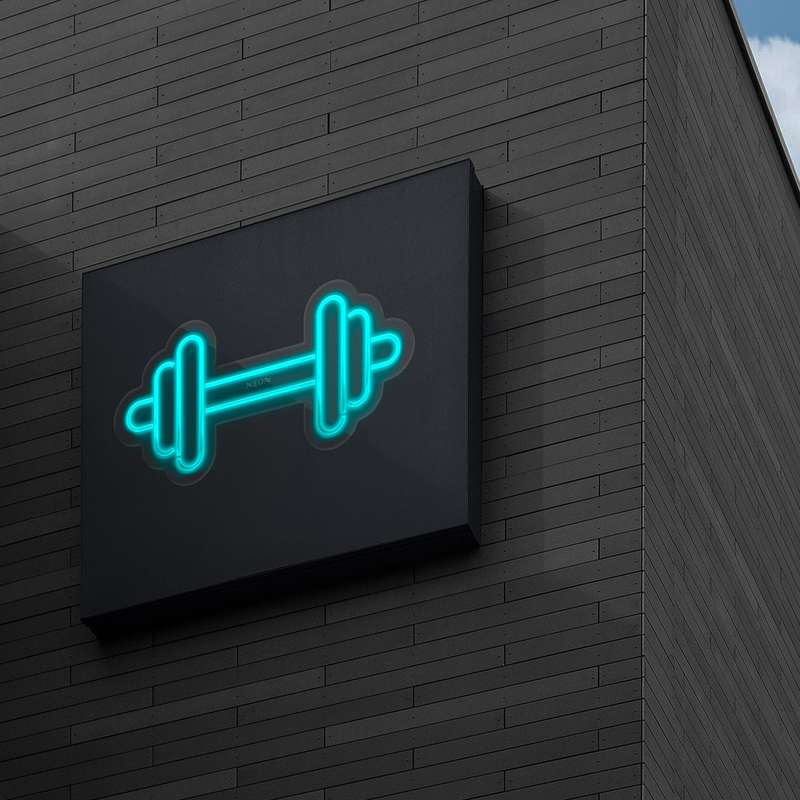 چراغ دیواری نئون دیزاین طرح Dumbbell_TBL