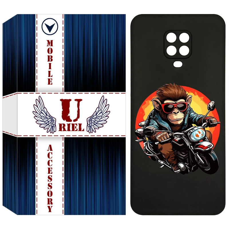 کاور یوریل مدل KSH کد 32 طرح میمون موتورسوار مناسب برای گوشی موبایل شیائومی Redmi Note 9S / Note 9 Pro / Note 9 Pro Max