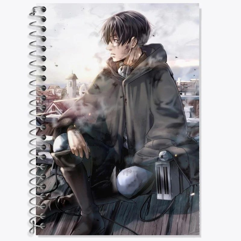 دفتر لغت 50 برگ خندالو مدل لیوای آکرمن انیمه اتک آن تایتان Attack on Titan کد 11021