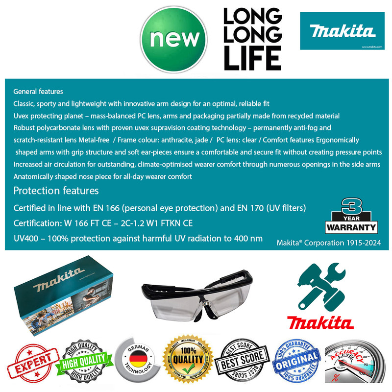 عینک ایمنی مدل کلاسیک EN168 شفاف مجموعه 2 عددی