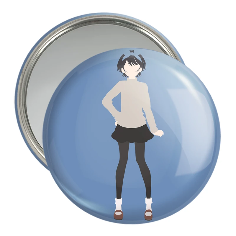 آینه جیبی خندالو مدل رکا انیمه کانوجواوکاری  کد 18176