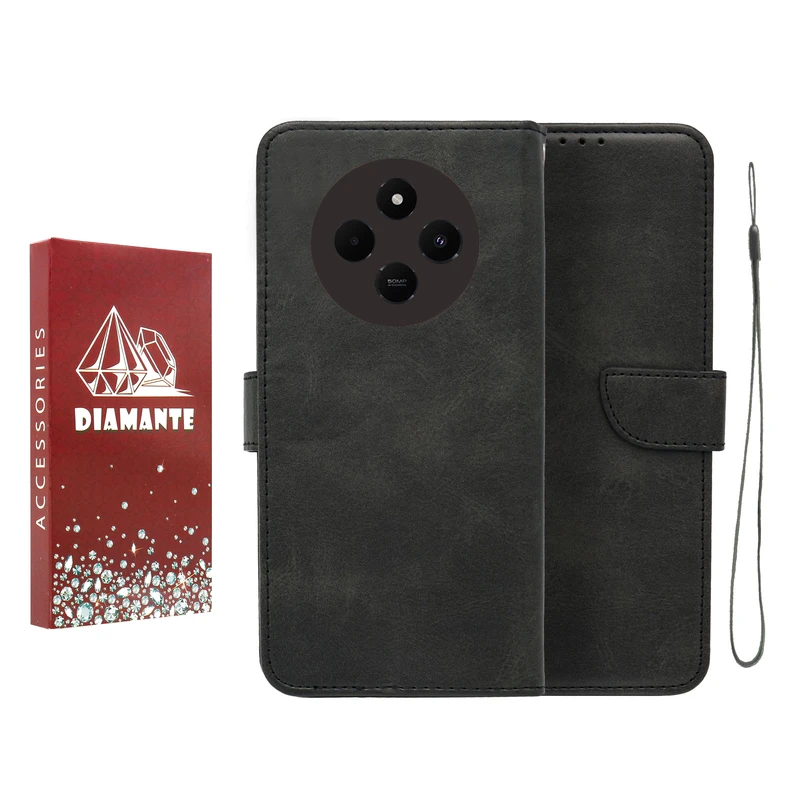 کیف کلاسوری دیامانته مدل Scusa Rd مناسب برای گوشی موبایل شیائومی Poco C75 به همراه بند آویز