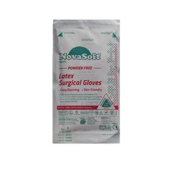 دستکش استریل جراحی نواسافت مدل 001 سایز 7 بسته 50 عددی