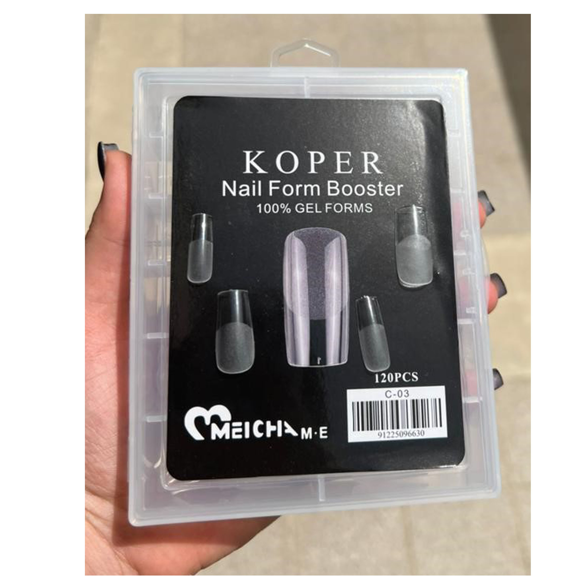 قالب کاشت ناخن کوپر مدل میچا کد C-03 بسته 120 عددی
