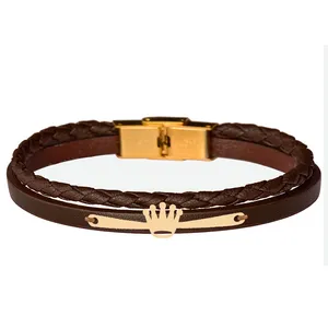 دستبند طلا 18 عیار زنانه الن نار مدل تاج کد ELN100901