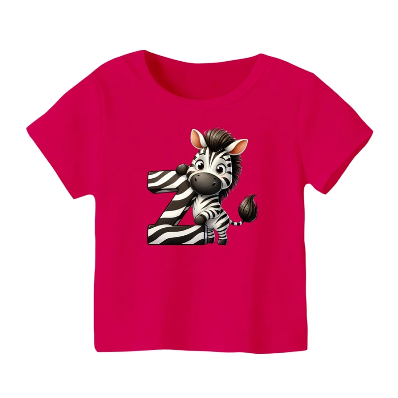 تی شرت آستین کوتاه بچگانه مدل گورخر کد ۹