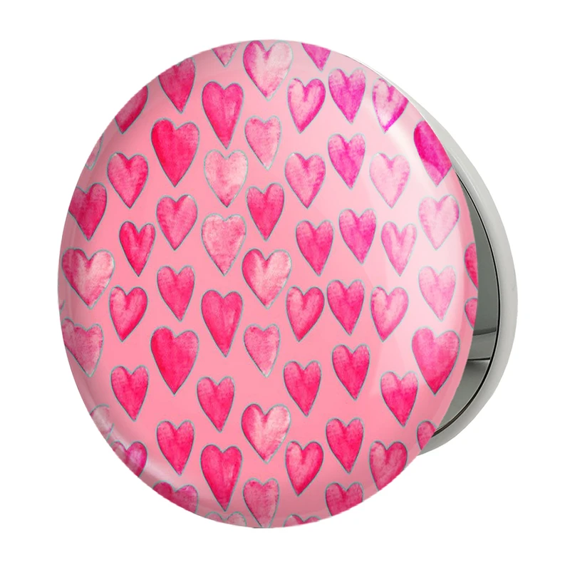 آینه جیبی خندالو طرح عاشقانه مدل تاشو کد 27106 