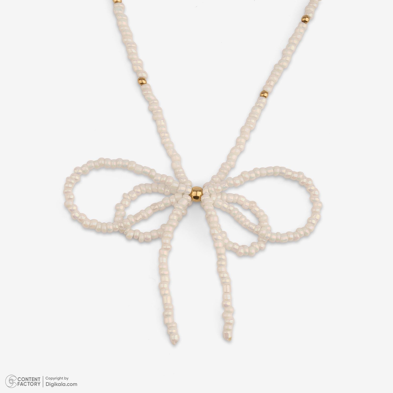 گردنبند طلا 18 عیار زنانه با زنجیر مروارید وی گالری مدل nc3877 -  - 5