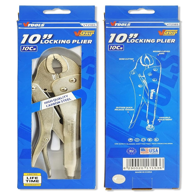 انبر قفلی وی تولز مدل VT2185 سایز 10 اینچ