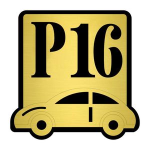 تابلو نشانگر کازیوه طرح پارکینگ شماره 16 کد P-BG 16
