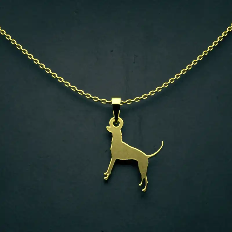 گردنبند طلا 18 عیار زنانه مدوپد مدل سگ کد J3-1-1206