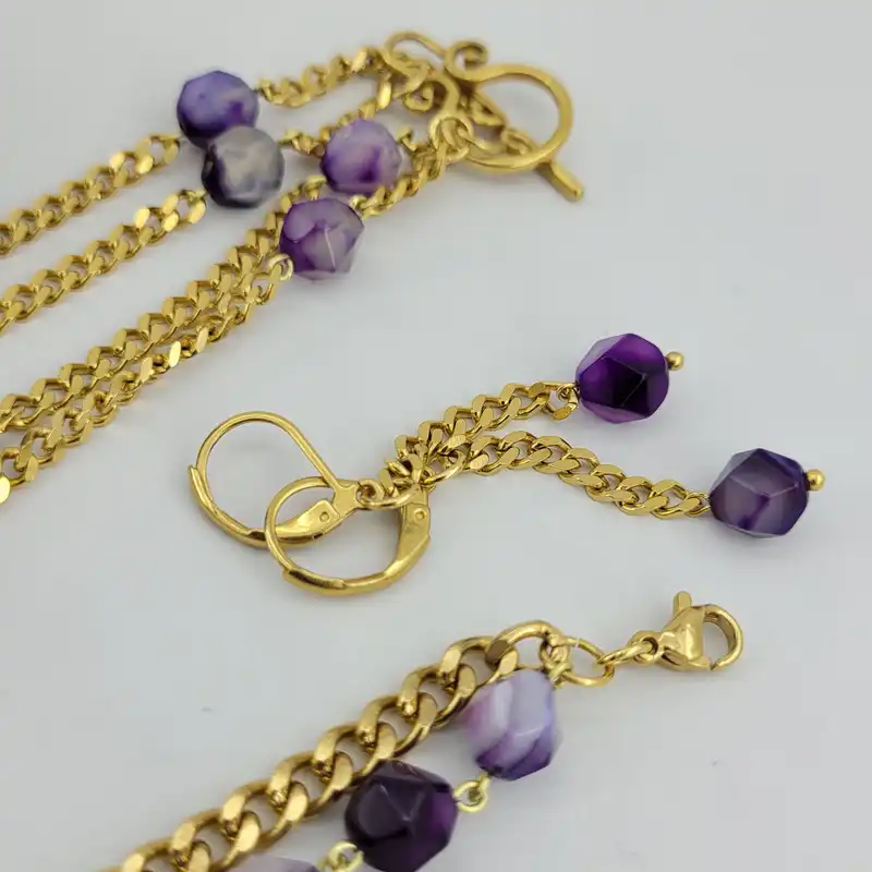 نیم ست زنانه مدل سنگ عقیق هرزگوال کد th18