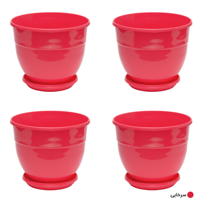 گلدان گل آذین مدل پلاستیکی کد 164 مجموعه 4 عددی گلدان گل آذین مدل پلاستیکی کد 164 مجموعه 4 عددی