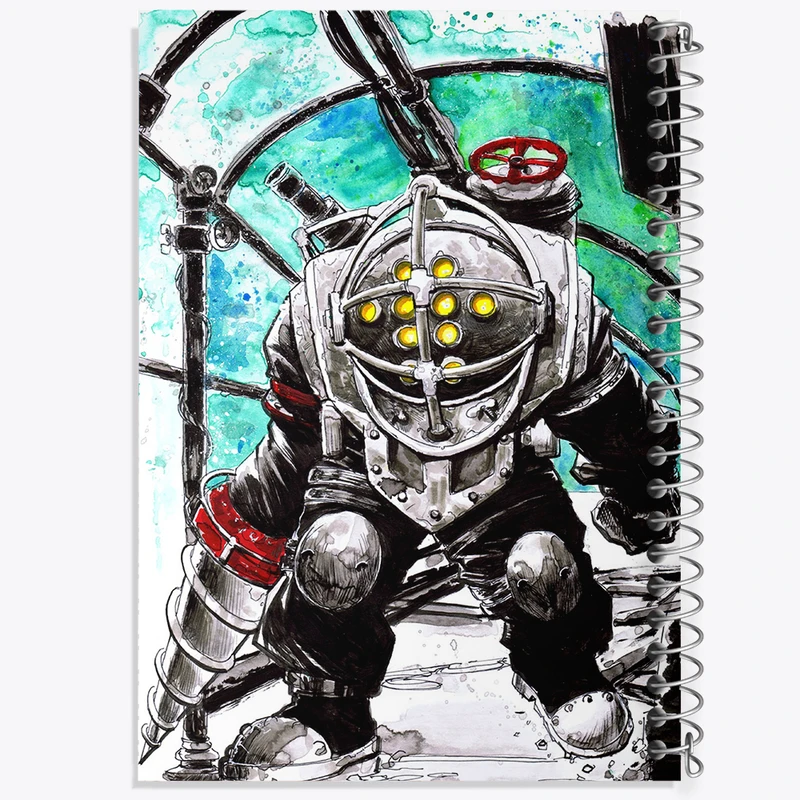 دفتر نقاشی 50 برگ خندالو طرح بازی بایوشاک (Bioshock) کد 31341