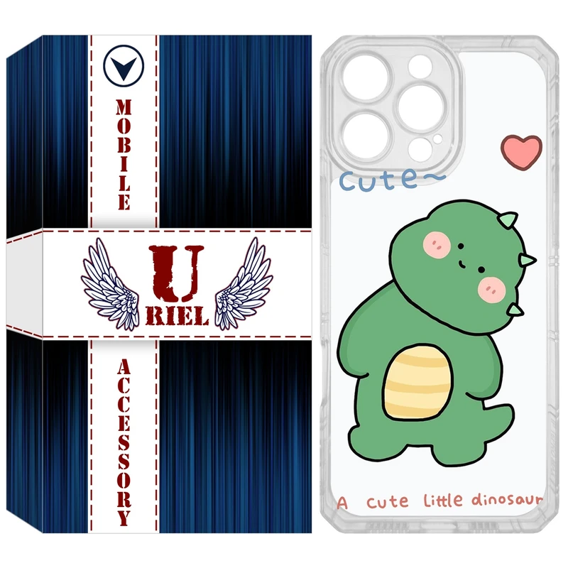 کاور یوریل مدل Clear کد 3 طرح دایناسور مناسب برای گوشی موبایل اپل iPhone 16 Pro